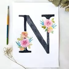 stylish n letter love wallpaper